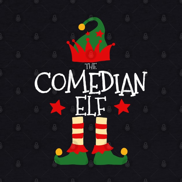 Comedian Elf Matching Family Group Christmas Party Pajamas by uglygiftideas